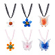 Kit per la creazione di collane di fiori e farfalle fai da te kissitty DIY-KS0001-34-2