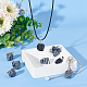 UNICRAFTALE 24Pcs Nuggets Pendants Natural Snowflake Obsidian Pendants with Stainless Steel Snap On Bails 15~35mm Long Snowflake Gemstone Pendant Quartz Charms Stone for DIY Necklace Jewelry Making G-UN0001-16B-2