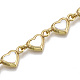 Set di gioielli con bracciale e collana con maglie a cuore BJEW-S121-05-5