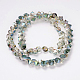 Plaqué demi-arc-en-verre transparent chapelets de perles EGLA-J101-HR03-2