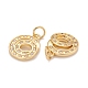Rack Plating Eco-friendly Brass Micro Pave Clear Cubic Zirconia Charms KK-D072-01G-G-NR-2