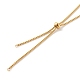 304 Stainless Steel Box Chain Lariat Necklaces Making AJEW-JB00993-5