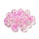 Transparent Spray Painting Crackle Glass Beads GLAA-L046-01B-2