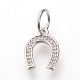 Brass Micro Pave Cubic Zirconia Charms ZIRC-T002-10P-1