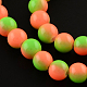 Chapelets de perles en verre peint au four bicolores DGLA-R050-8mm-29-1