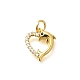 Латунные микропаве прозрачные кубические циркониевые подвески KK-Q040-03E-G-1