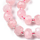 Natürlichen Rosenquarz Perlen Stränge G-N327-08J-3