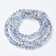 Electroplate Glass Beads Strands X-EGLA-A034-J4mm-F03-2