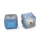 Frosted Crystal Glass Cube Beads X-FGLA-F001-A02-2