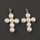 Colgantes de perlas naturales PEAR-T005-04-3