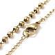 202 collane di perline rosario in acciaio inox NJEW-D060-01B-G-2