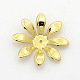 8 fer -petal bouchons fleurs de perles IFIN-M008-01G-1