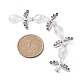 Brins de perles de verre transparentes en forme de fée d'ange AJEW-JB01172-03-3