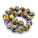 Multi-color handmade rotonde lampwork beads LAMP-O008-03-2