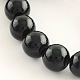 Granos de cuentas redondas de vidrio pintado para hornear DGLA-Q014-6mm-03B-1