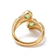 Овальное открытое кольцо-манжета с драгоценными камнями и стразами STAS-E168-10D-G-4