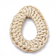 Handmade Reed Cane/Rattan Woven Linking Rings WOVE-Q075-18-2