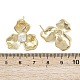 Фурнитура для сережек-гвоздиков из латуни с микропаве из прозрачных кубических цирконий KK-F921-03G-3