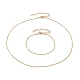 (vente d'usine de fêtes de bijoux) chaînes figaro en laiton bracelets et colliers ensembles de bijoux SJEW-JS01145-1
