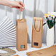 PH PandaHall 12pcs Kraft Paper Gift Bags with Clear Window Candy Bags with Rope Craft Bags for Tea Flower Pastries Cookie Wedding Christmas Party Holiday New Year Decoration 3.1x3.1x10.6 inch CON-WH0094-23-3