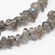 Brins de perles de larvikite noires naturelles G-N0164-61-2