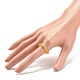 Круглое эластичное кольцо из бисера с драгоценными камнями и хрустальным диско-шаром со стразами для женщин RJEW-JR00454-3