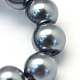 Cottura dipinto di perle di vetro perlato fili di perline rotondo X-HY-Q003-4mm-12-3