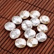 Faceted Flat Round Imitation Pearl Acrylic Beads OACR-L004-6870-1