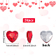FINGERINSPIRE 50 Pcs Pointed Back Rhinestone 0.5x0.5x0.2 inch Glass Rhinestones Gems Red Heart Shape Crystal Jewels Embelishments with Silver Plated Back Glass Diamante Faceted Stone RGLA-FG0001-15A-2