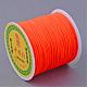 編み込みナイロン糸  ビーズジュエリー作りのための中国結びコードビーズコード  レッドオレンジ  0.8mm  約100ヤード/ロール NWIR-R006-0.8mm-F172-1