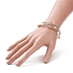 Perles de verre cinq boucles wrap bracelets BJEW-JB09056-05-3