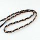 Diademas de cordón de ante trenzado de plumas teñidas para mujer OHAR-R183-05-3