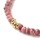 Bracelets de perles de jade de malaisie naturelle (teint) pour femmes ou hommes BJEW-JB07791-02-4