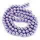Baking Painted Pearlized Glass Pearl Round Bead Strands X-HY-Q330-8mm-27-5