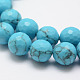 Chapelets de perles en turquoise synthétique G-G736-32-12mm-3
