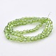 Pearl Luster Plated Frosted Glass Faceted Flat Round Beads Strands EGLA-A033-F4mm-PL03-2