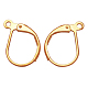 Golden Brass Leverback Earring Findings X-EC223-NFG-1