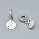 Antique Silver Plated 925 Sterling Silver European Dangle Charms STER-L060-34A-AS-2