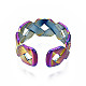 Кольца-манжеты в форме плетеной ленты RJEW-N038-019-3