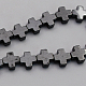 Non-magnetic Synthetic Hematite Beads Strands G-Q904-10mm-2