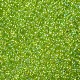 12/0グレードの丸いガラスシードビーズ  透明色の虹  緑黄  12/0  2x1.5mm  穴：0.9mm  約30000個/袋 SEED-Q010-F548-2
