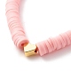 Perles heishi en argile polymère faites à la main ensemble de bracelets pour enfants extensibles BJEW-JB07429-02-4