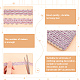 ポリエステル編組レースリボン  DIY工芸品  カーテン用  衣類  ソファの装飾  波の模様  ミディアム蘭  5/8インチ（15mm）  約12.58ヤード（11.5m）/ロール OCOR-WH0060-73E-4
