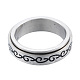 Вращающееся кольцо для пальца из нержавеющей стали 201 RJEW-N043-18P-2