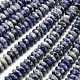 Chapelets de perles de pierre tache bleue naturelle G-UK0003-24-1
