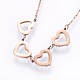 304 Stainless Steel Pendant Necklaces NJEW-H485-20RG-2