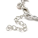Alloy Thorns Link Chain Bracelet BJEW-C026-01P-3