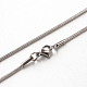 1.5mm 316 Surgical Stainless Steel Snake Chain Necklaces STAS-D064-1