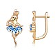 Brass Cubic Zirconia Hoop Earrings EJEW-BB36356-1
