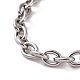 304 pulsera de cadena de cable de acero inoxidable para hombres y mujeres BJEW-E031-01P-04-2